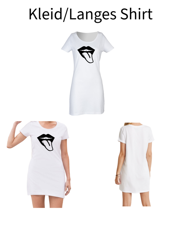 Langes Shirt/ Kleid Mund Zunge Raus 2
