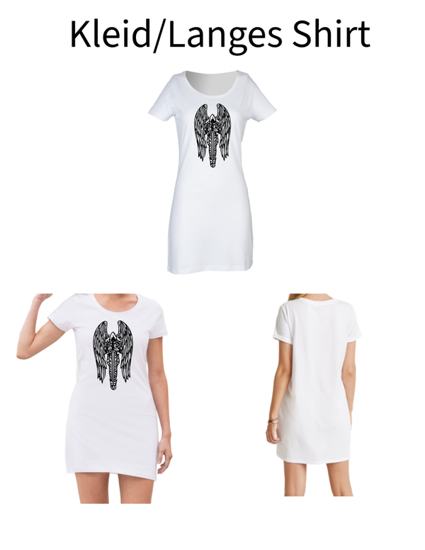 Langes Shirt/ Kleid Ritter mit Engelsflügel 1