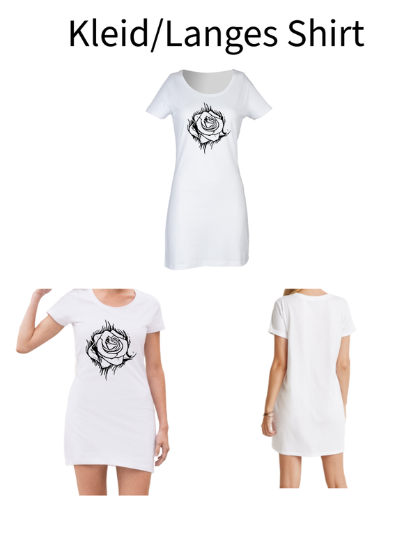 Langes Shirt/ Kleid Rose 1