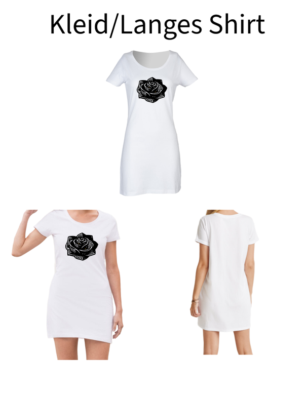 Langes Shirt/ Kleid Rose 3