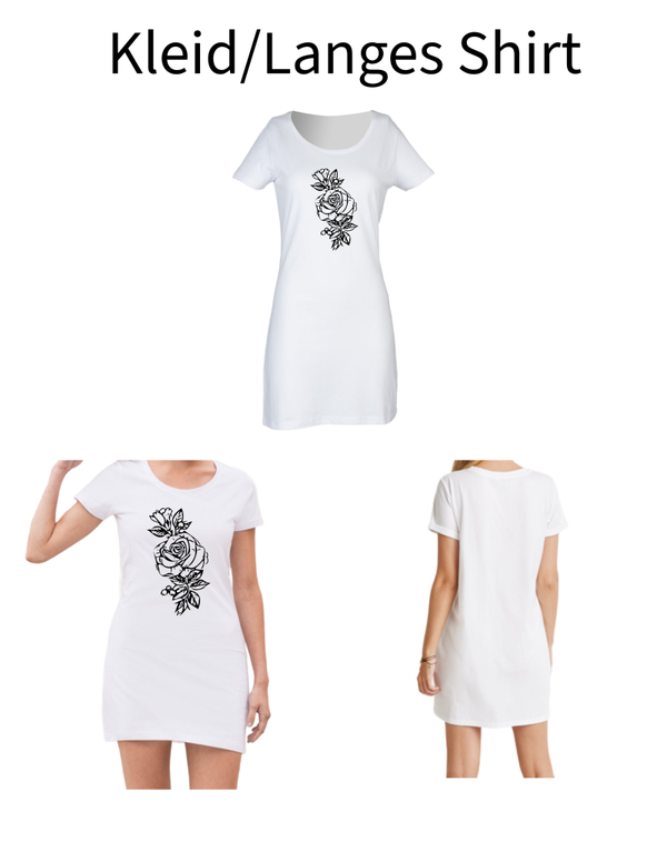 Langes Shirt/ Kleid Rose 4