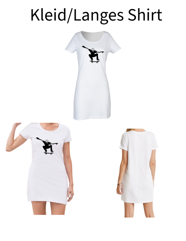 Langes Shirt/ Kleid Skelett Mensch 2