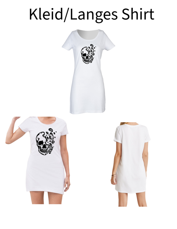 Langes Shirt/ Kleid Totenkopf 18