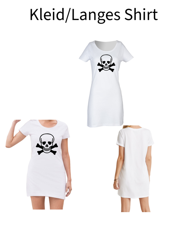 Langes Shirt/ Kleid Totenkopf 300