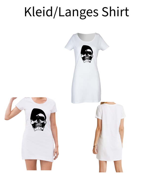 Langes Shirt/ Kleid Totenkopf 33
