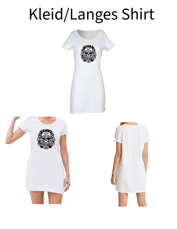 Langes Shirt/ Kleid Totenkopf 6