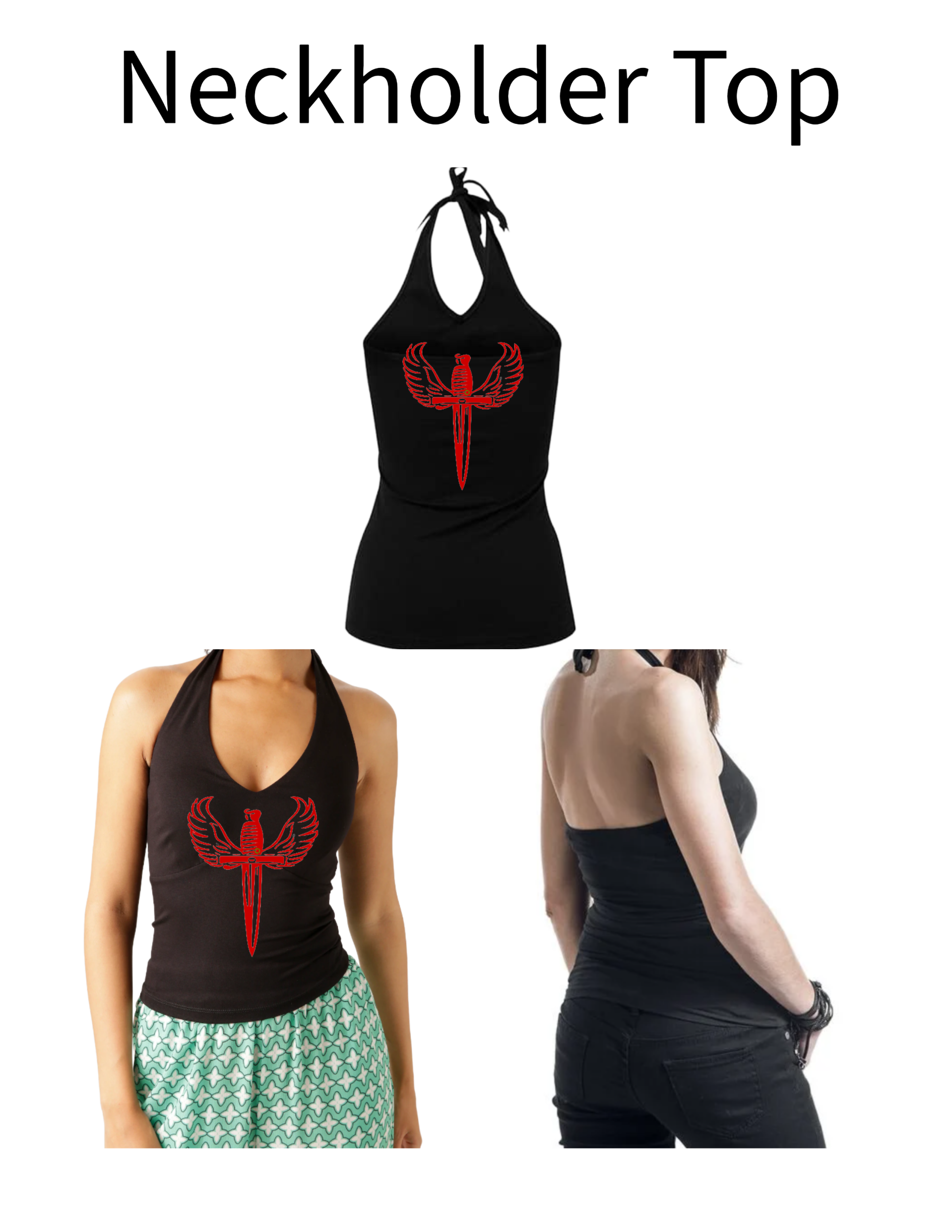 Neckholder Top Dolch 3