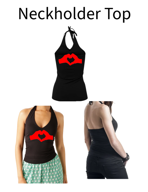 Neckholder Top Hand mit Herz 1