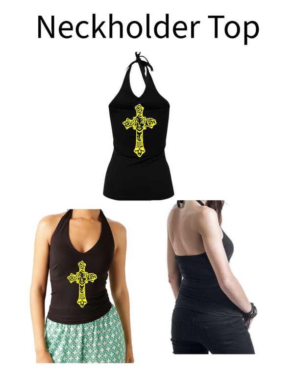 Neckholder Top Kreuz 1