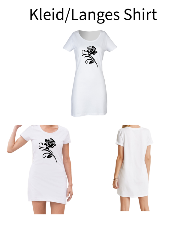 Langes Shirt/ Kleid Rose 5