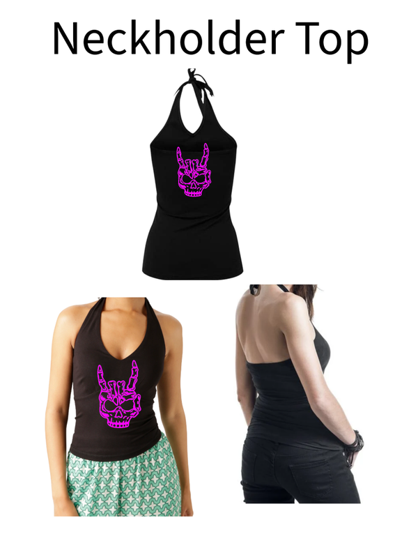 Neckholder Top Totenkopf 10