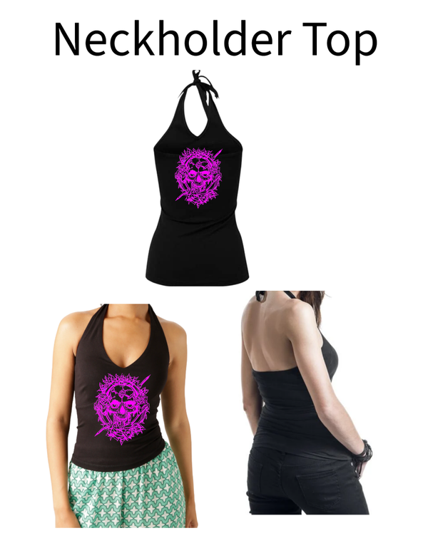 Neckholder Top Totenkopf 17