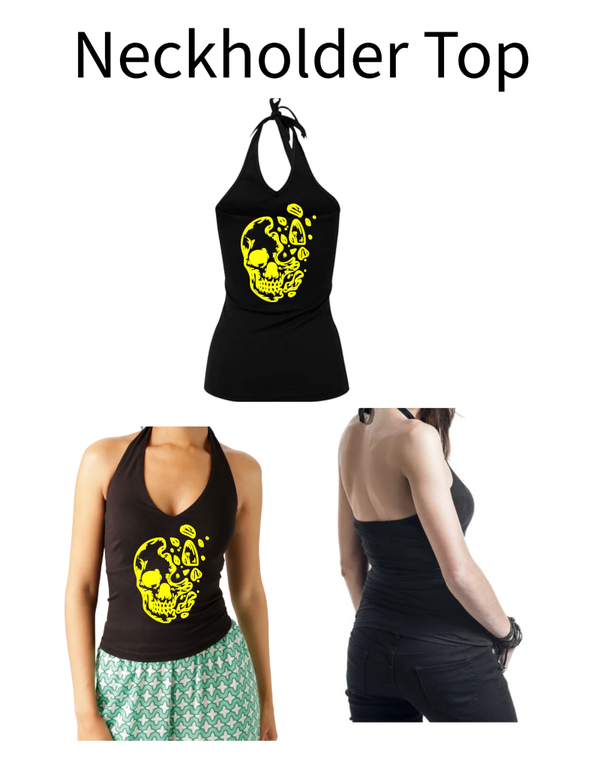 Neckholder Top Totenkopf 18