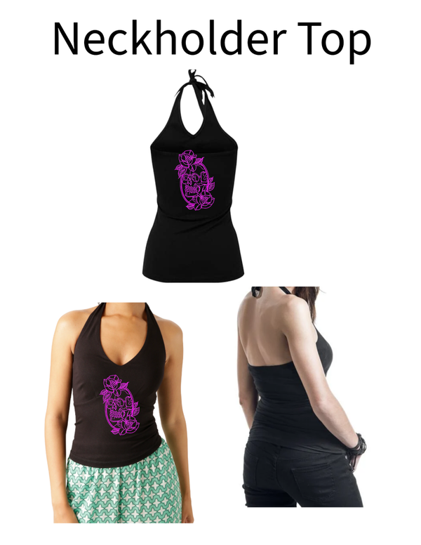 Neckholder Top Totenkopf 24