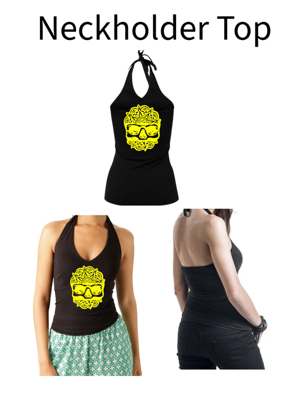 Neckholder Top Totenkopf 3