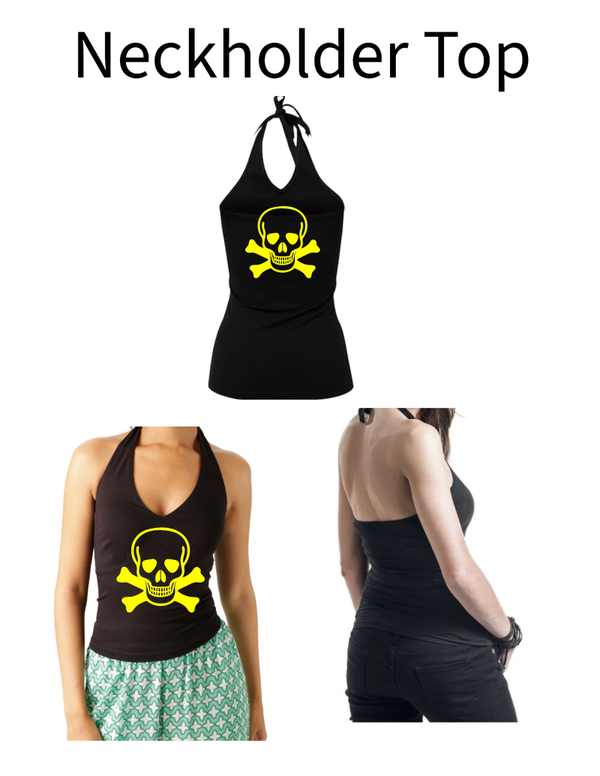 Neckholder Top Totenkopf 300