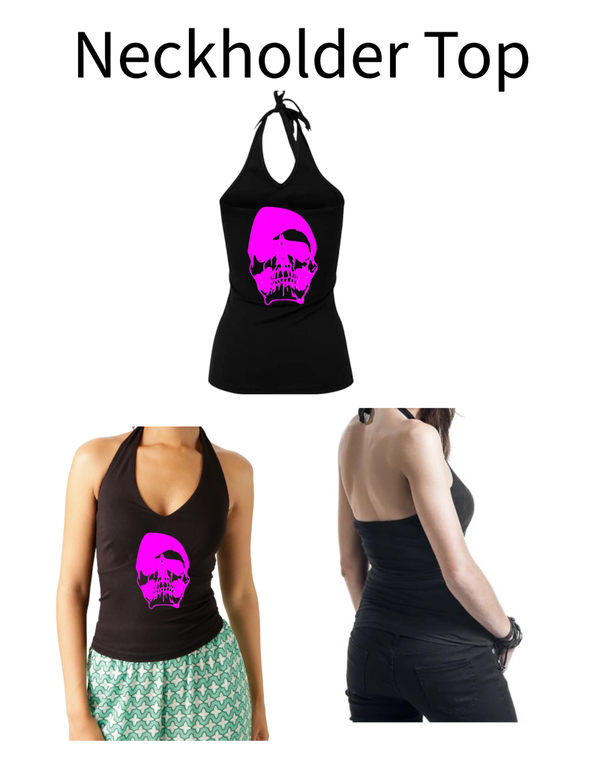 Neckholder Top Totenkopf 33