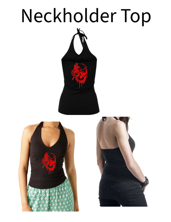 Neckholder Top Totenkopf 5
