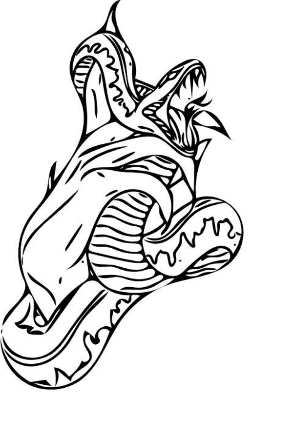 Turtleneck Short Top Schlange 16