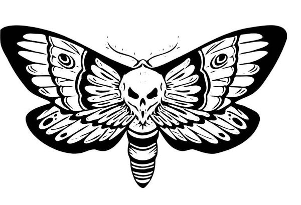 Turtleneck Short Top Schmetterling Totenkopf 3