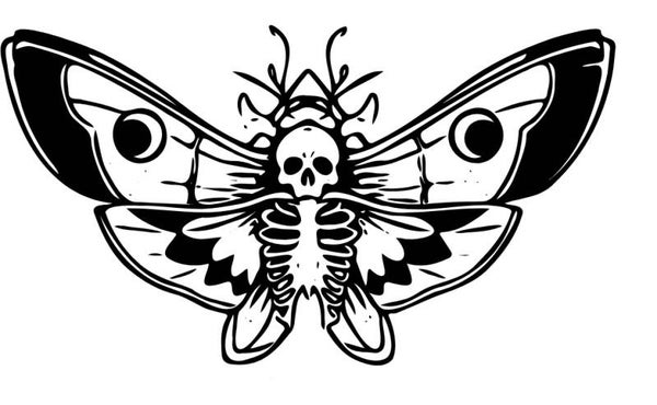 Frauen T-Shirt Schmetterling Totenkopf 4