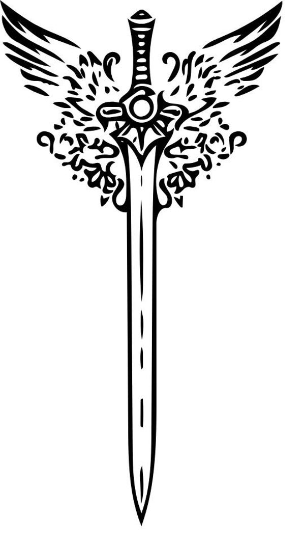 Neckholder Top Schwert 10