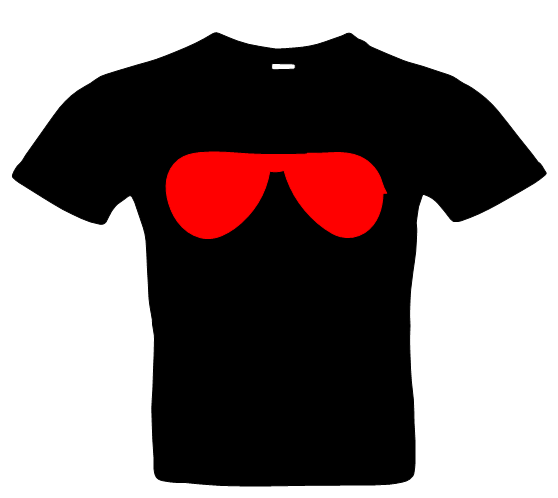Herren T-Shirt Brille 1