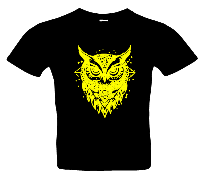 Herren Eule 5 T-Shirt Glitzer