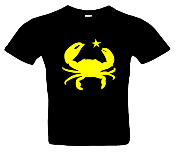 Herren Krebs 1 T-Shirt Glitzer