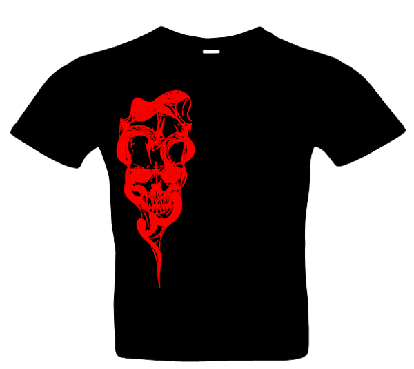 Herren T-Shirt Schlange Totenkopf 1