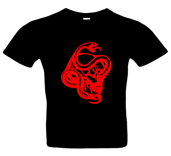 Herren T-Shirt Schlange Totenkopf 3