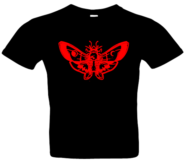 Herren T-Shirt Schmetterling Totenkopf 4