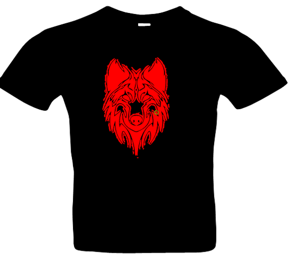 Herren T-Shirt Wolf 0