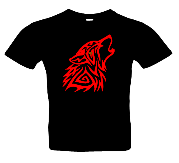 Herren T-Shirt Wolf 3