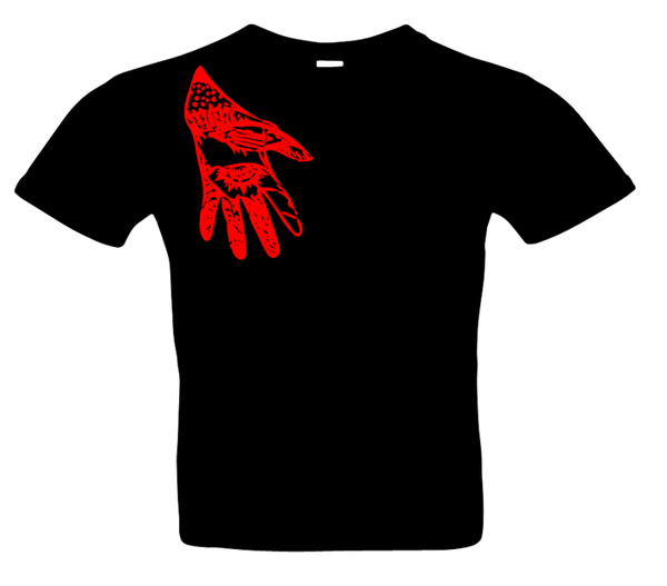 Herren Hand 4 T-Shirt Glitzer