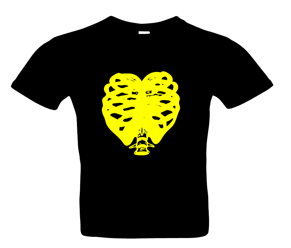 Herren Skelett 5 T-Shirt Glitzer