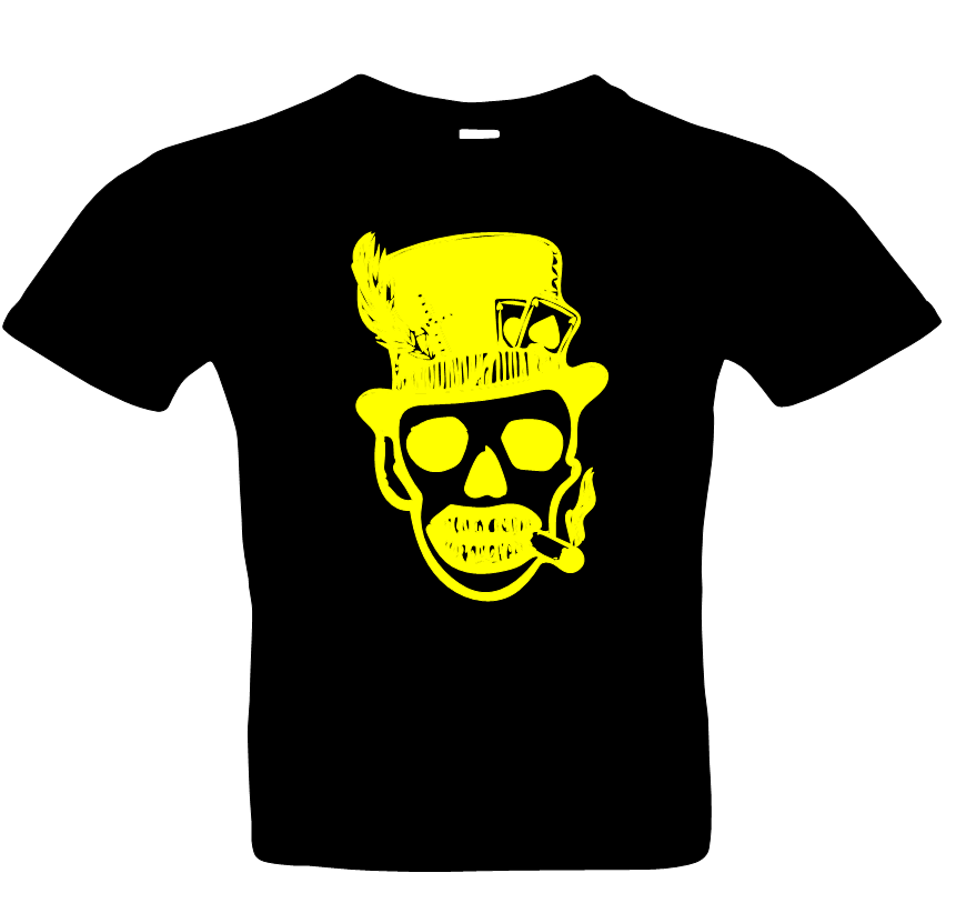 Herren Totenkopf 26 T-Shirt Glitzer