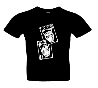 Frauen Karten 2 T-Shirt Glitzer