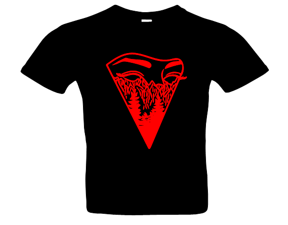 Herren Maske 0 T-Shirt Glitzer