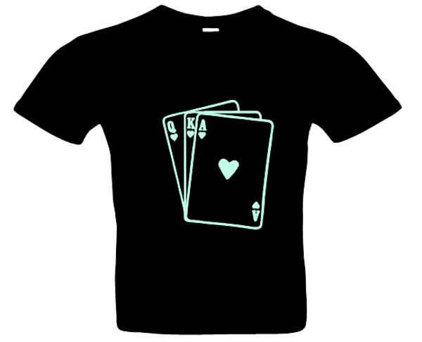 Herren Karten 6 T-Shirt Farben