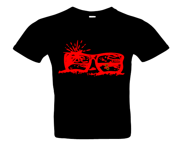Herren T-Shirt Brille 3