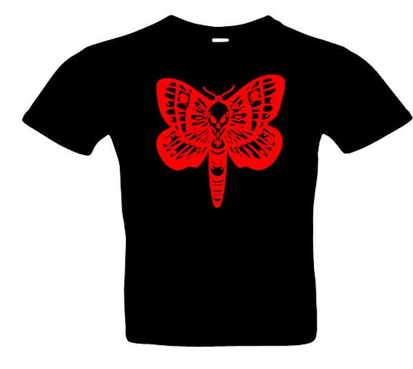 Herren T-Shirt Schmetterling Totenkopf 3