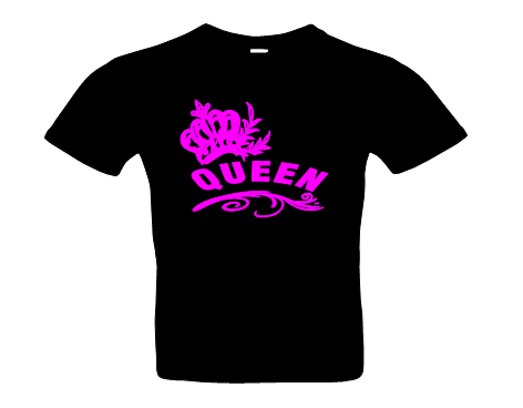 Frauen Queen 5 T-Shirt Glitzer