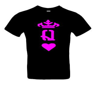 Frauen Queen 4 T-Shirt Glitzer