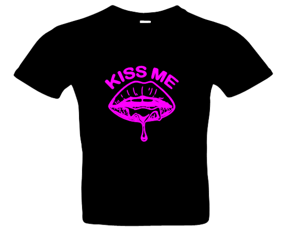 Frauen Kiss Me 1 T-Shirt Farben