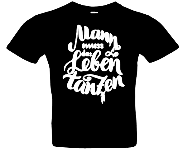 Frauen Schriftzug 6 T-Shirt Glitzer