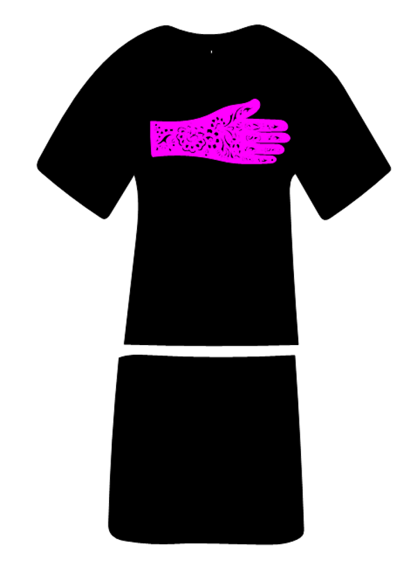 Langes Shirt/ Kleid Hand 10