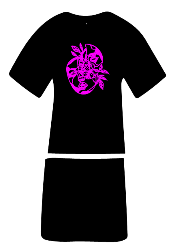 Langes Shirt/ Kleid Maske 1