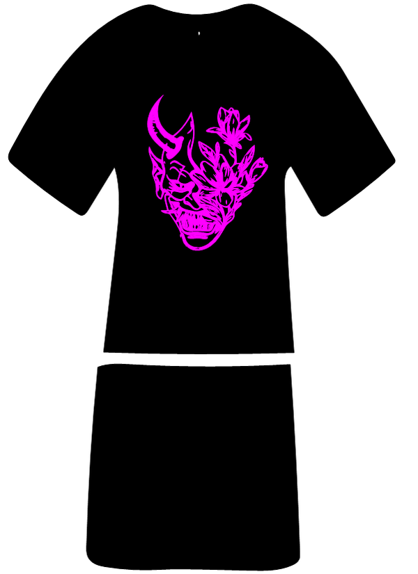 Langes Shirt/ Kleid Teufel Herz 1