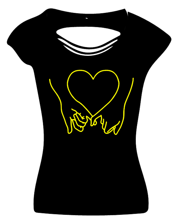 Back Cut Top Hand mit Herz 2